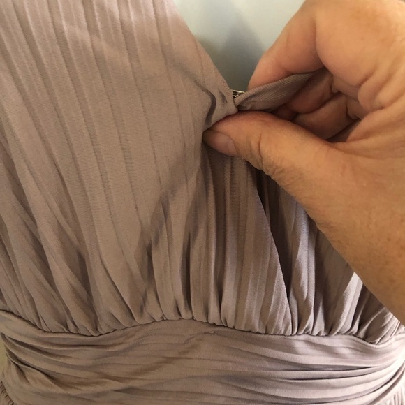 H&M Wrapover Long Pleated Cap Sleeves Maxi Dress Size S - Picture 7 of 16